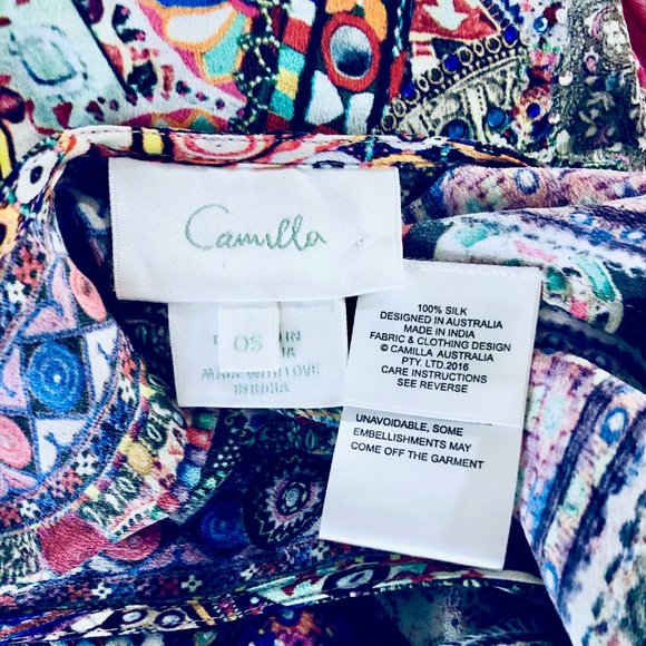 Camilla Crystal Embellished Silk Kalbelia Kaftan - Picture 8 of 8